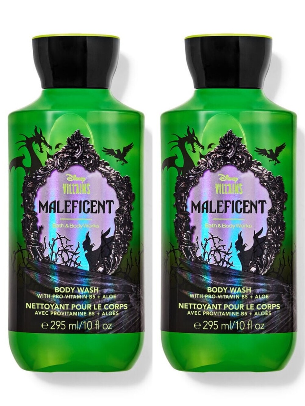 Bath & Body Works Disney Villains Maleficent Body Wash Set of 2 NEW RARE